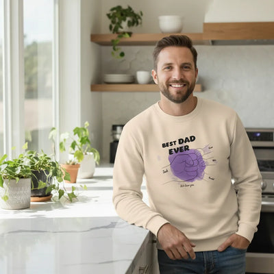 Custom Best Dad Unisex Crew-neck Sweatshirt | Shopify Product Personalizer