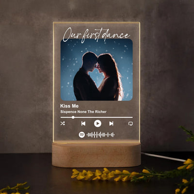Personalized Song & Photo LED Acrylic Lamp - Our First Dance