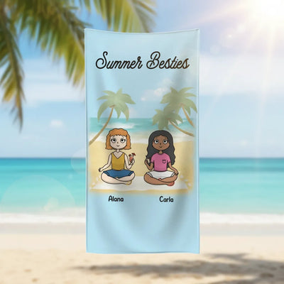Custom Beach Towel - Summer Besties
