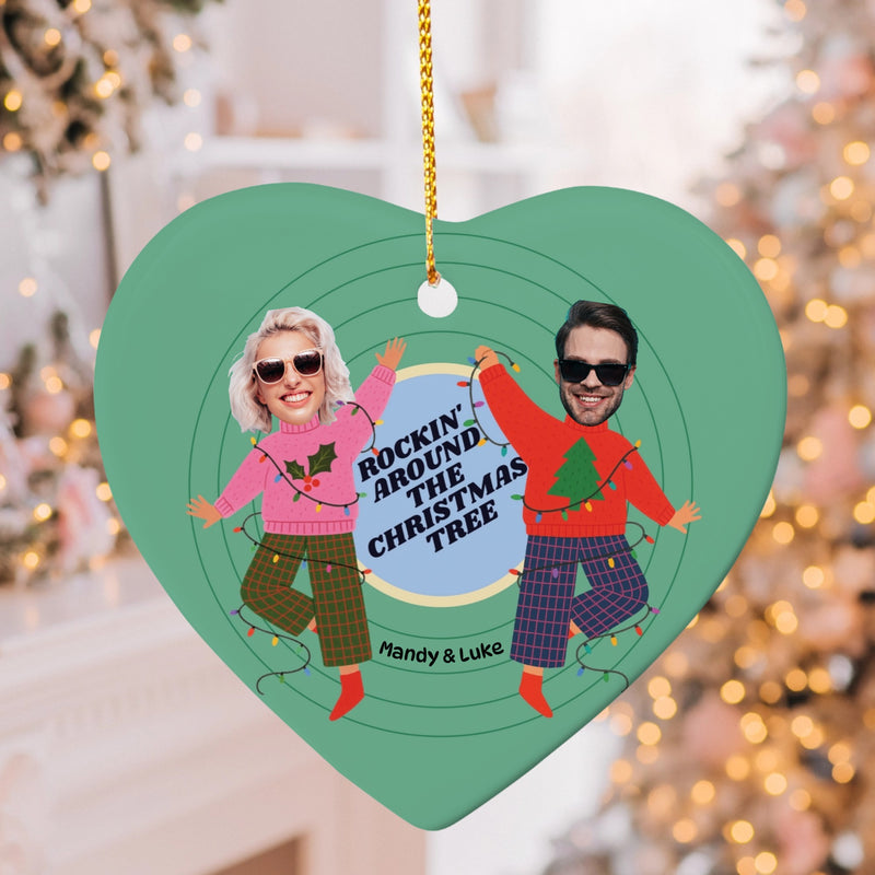 Custom Ceramic Face Cut Photo Ornament | Shopify Product Personalizer