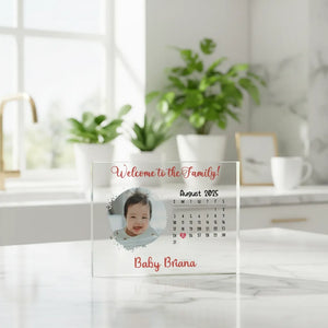 Custom Calendar Acrylic Block - Welcome to the Family | Shopify Product Personalizer