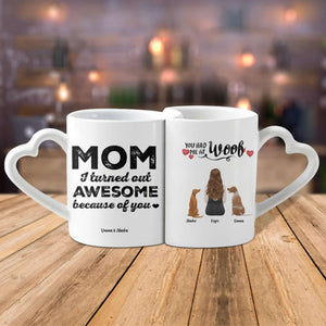 Custom Heart Handle Mug Set for Mom