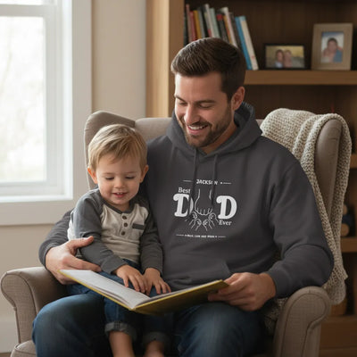 Custom Fleece Pullover Hooded Sweatshirt for Dad | Shopify Product Personalizer