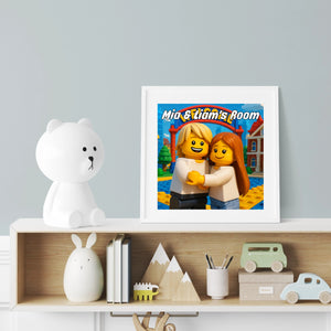 Custom Wooden Framed - Lego Style
