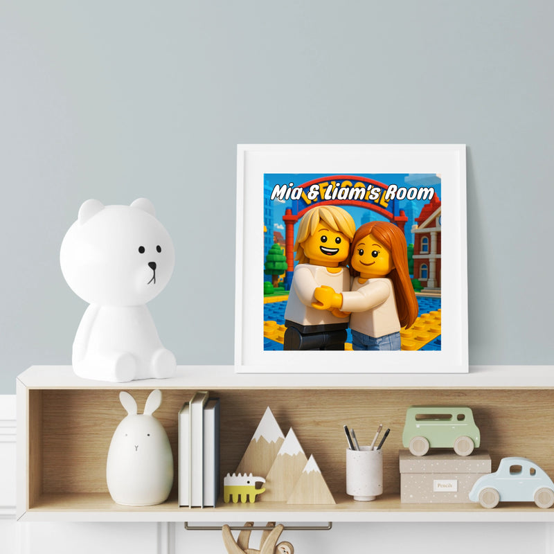 Custom Wooden Framed - Lego Style