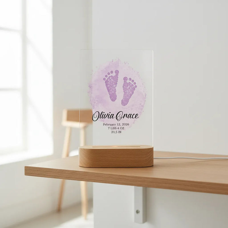 Custom Newborn Acrylic Nighstand | Shopify Product Personalizer
