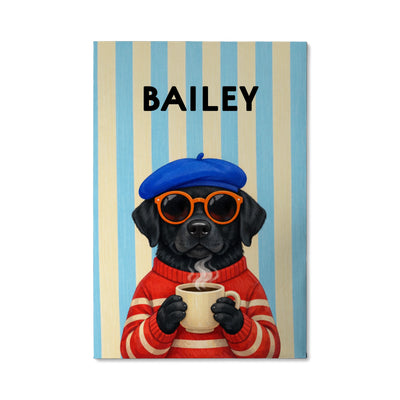 Custom French Pet Portrait Wrapped Canvas | Shopify Product Personalizer