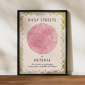 Personalized Birth Map Frame for Kids – Custom Star or Street Map
