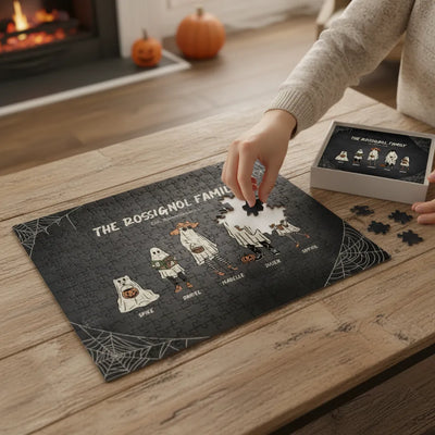 Custom Family Halloween Puzzle | Shopify Product Personalizer