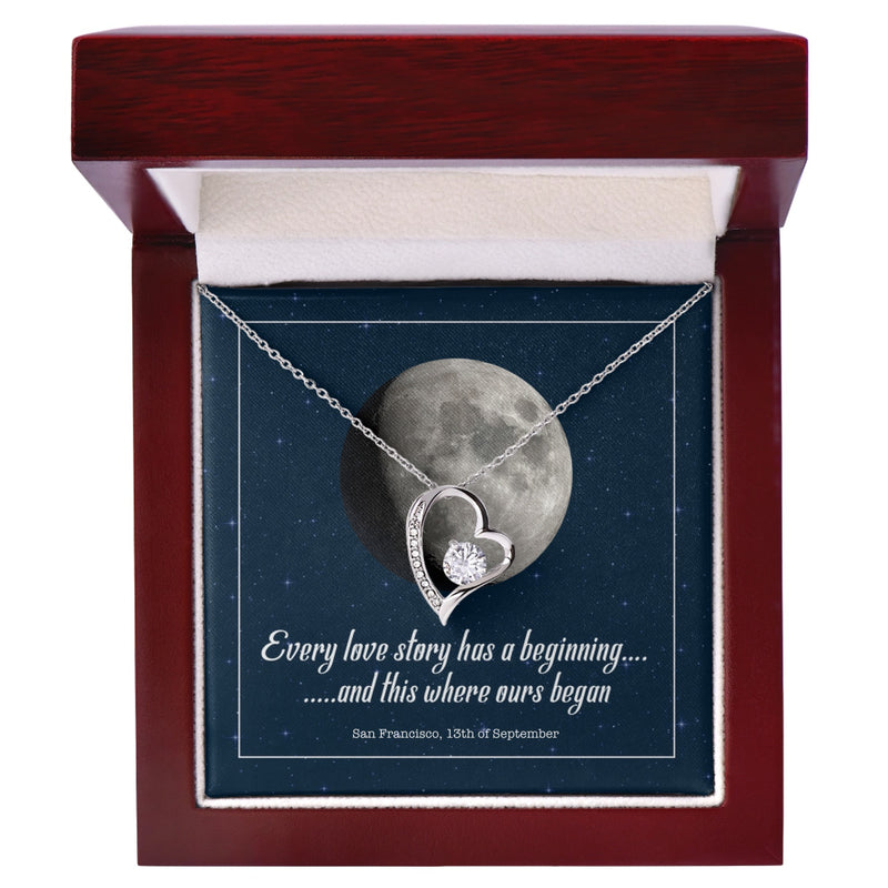 Custom Forever Love Heart Necklace - Moon Phase | Shopify Product Personalizer