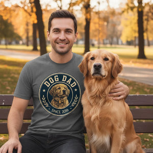 Custom Pet Dad Unisex Short Sleeve T-Shirt | Shopify Product Personalizer