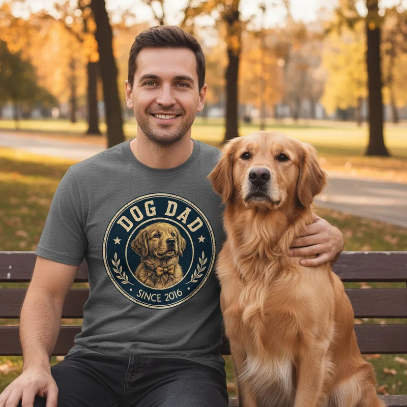 Custom Pet Dad Unisex Short Sleeve T-Shirt | Shopify Product Personalizer