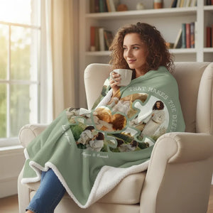 Custom Photo Premium Mink Sherpa Blanket 50×60