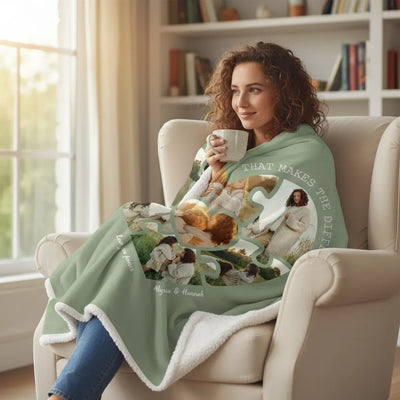 Custom Photo Premium Mink Sherpa Blanket 50×60