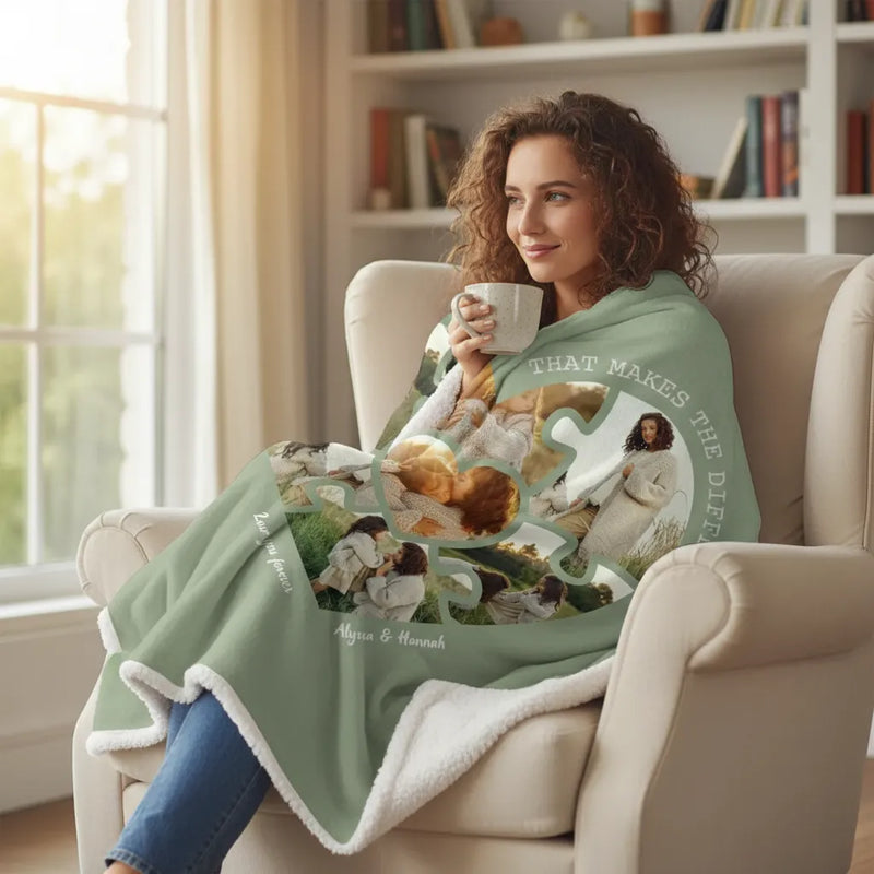 Custom Photo Premium Mink Sherpa Blanket 50×60