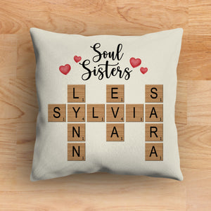 Custom Crossword Cushion - Soul Sisters