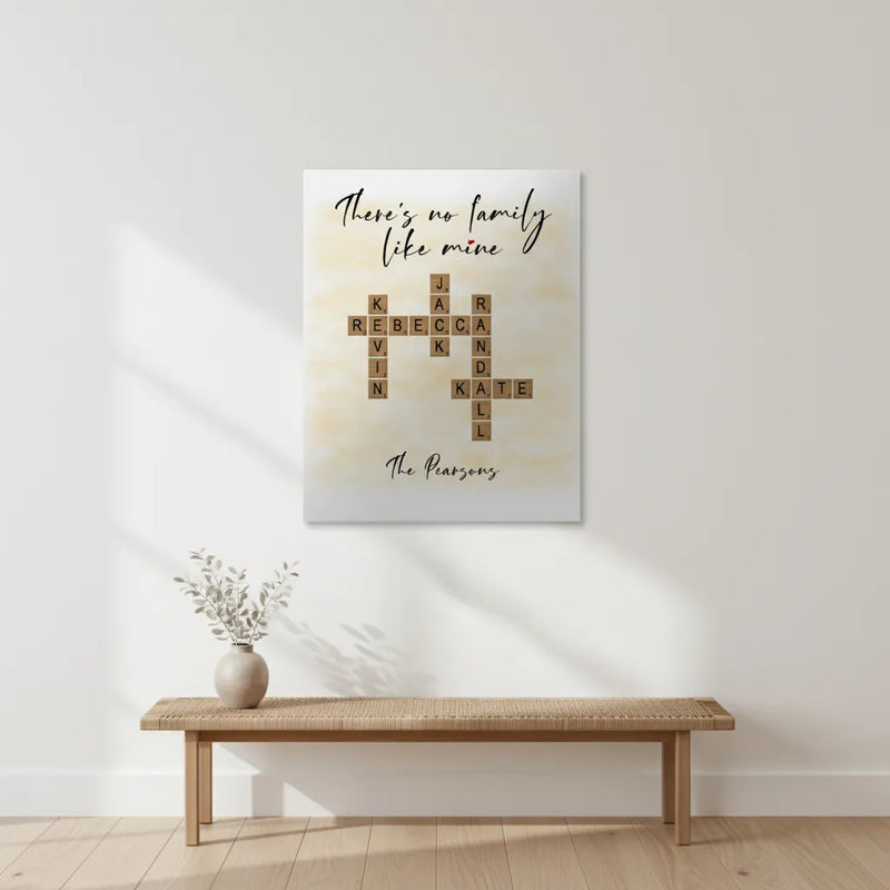 Custom High Gloss Poster - Family Crossword | Shopify Product Personalizer