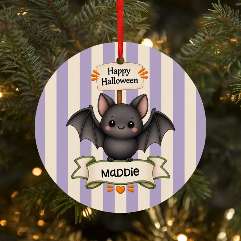 Custom Happy Halloween Aluminum Ornament  | Shopify Product Personalizer