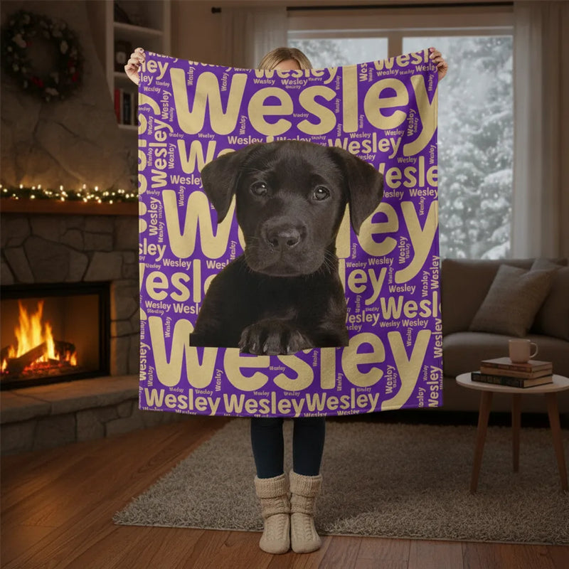Custom Word Cloud Portrait Sherpa Blanket | Shopify Product Personalizer
