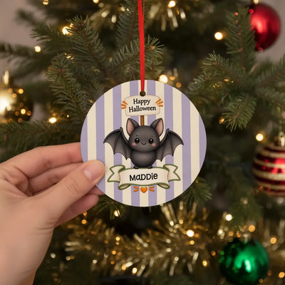 Custom Happy Halloween Aluminum Ornament  | Shopify Product Personalizer