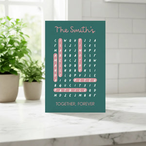 Custom Word Search Poster (Matte) - My Family | Shopify Product Personalizer