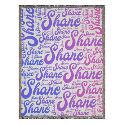 Custom Name Woven Blanket - Word Cloud | Shopify Product Personalizer