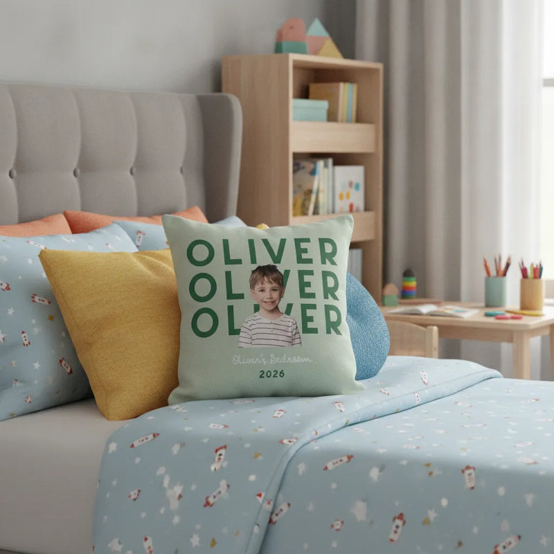 Custom Name & Photo Canvas Pillow | Shopify Product Personalizer