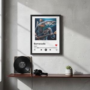 Custom Black Framed Canvas with Open AI's Dall-E image generator! Music Player