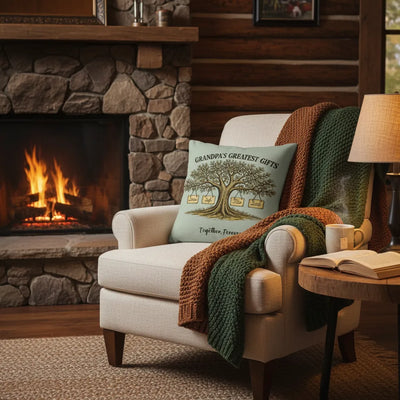 Custom Square Pillow - Grandpa's Greatest Gifts | Shopify Product Personalizer