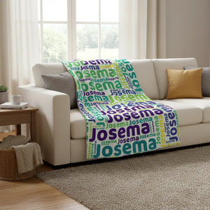 Custom Name Fleece Blanket - Word Cloud | Shopify Product Personalizer