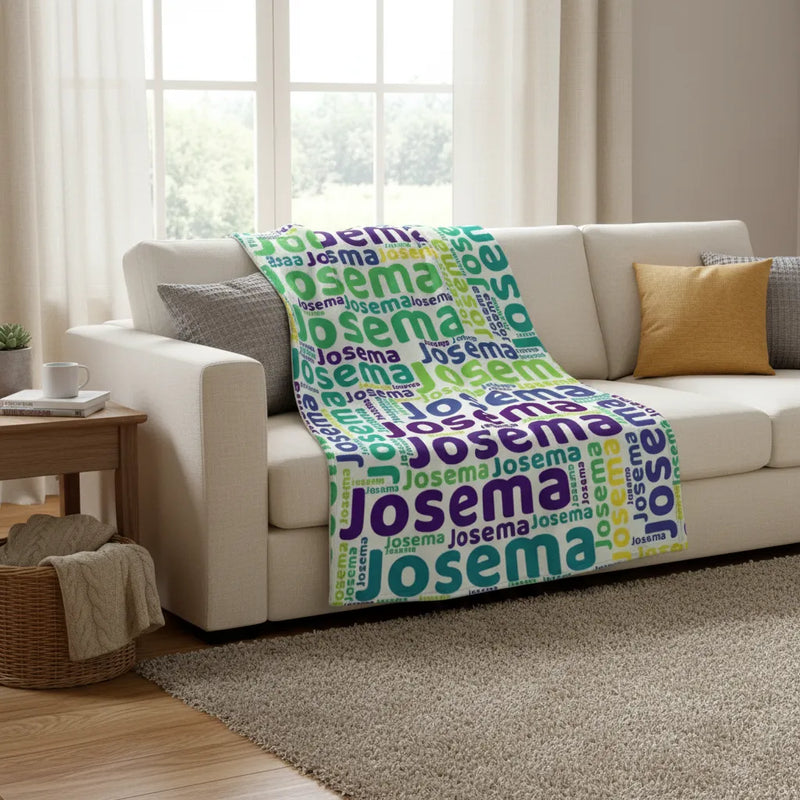 Custom Name Fleece Blanket - Word Cloud | Shopify Product Personalizer