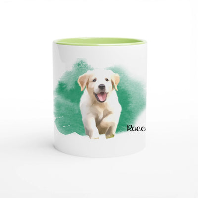 Custom Watercolor 11oz Ceramic Mug - Photo & Texts