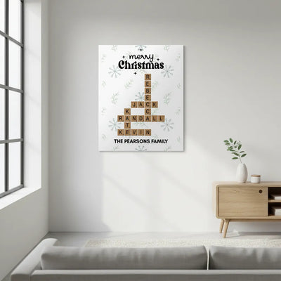 Custom Matte Poster - Christmas Family Crossword | Shopify Product Personalizer