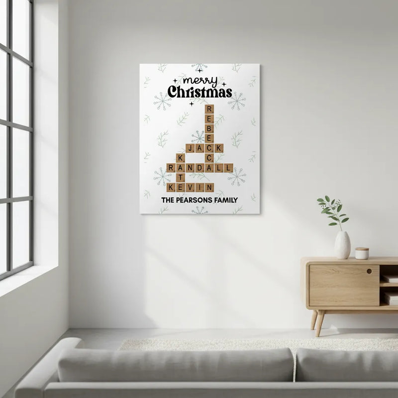 Custom Matte Poster - Christmas Family Crossword | Shopify Product Personalizer