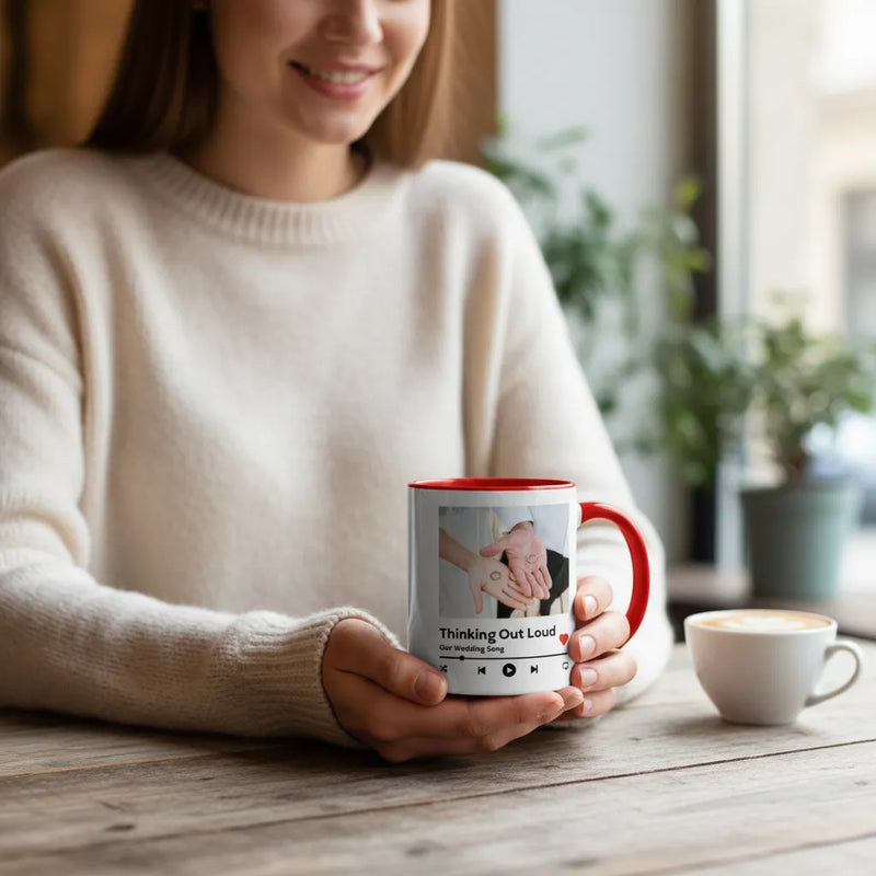 Custom Accent Coffee Mug - Music Player