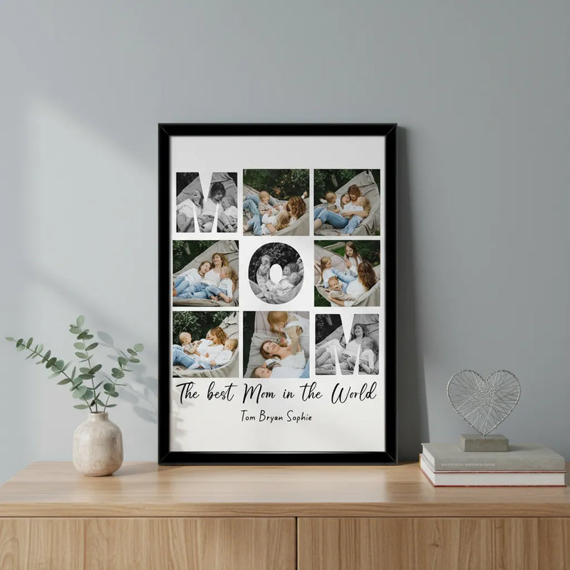 Custom Photo Framed Poster - Mother's Day | Shopify Product Personalizer