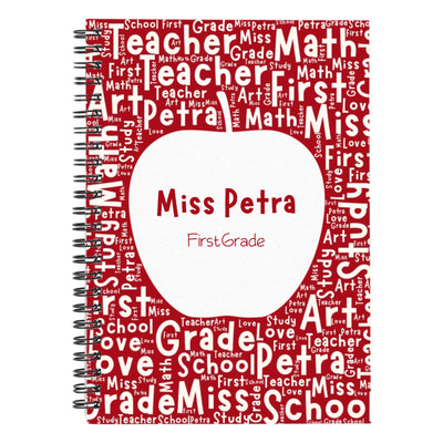 Custom Spiral Notebook - Word Cloud | Shopify Product Personalizer