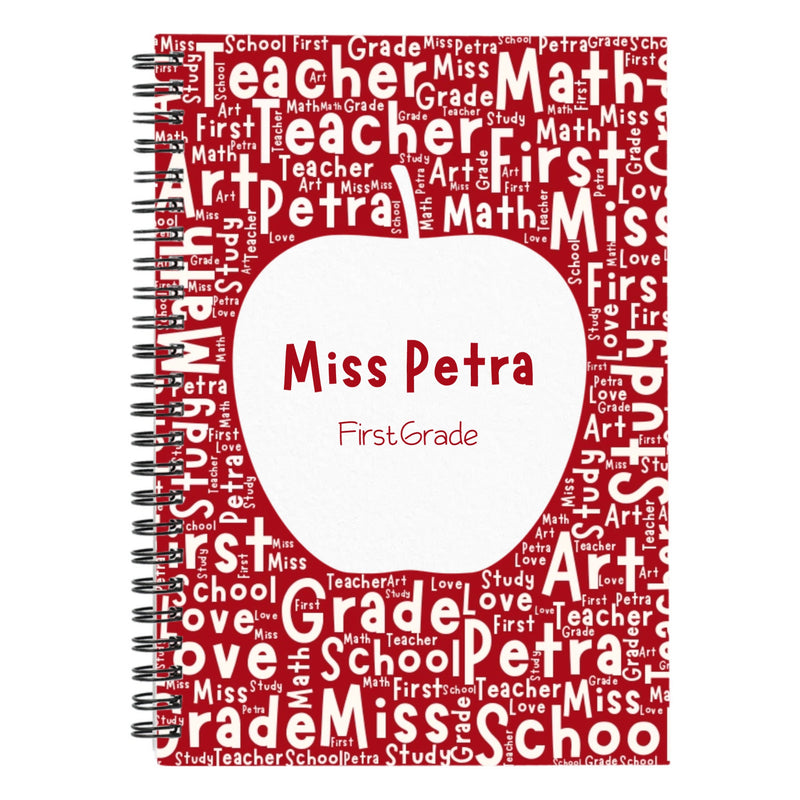 Custom Spiral Notebook - Word Cloud | Shopify Product Personalizer