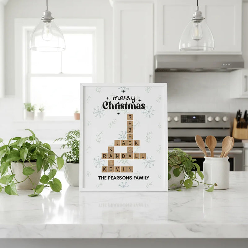 Custom Matte Poster - Christmas Family Crossword | Shopify Product Personalizer