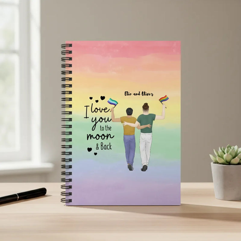 Custom Spiral Pride Notebook - Ruled Line