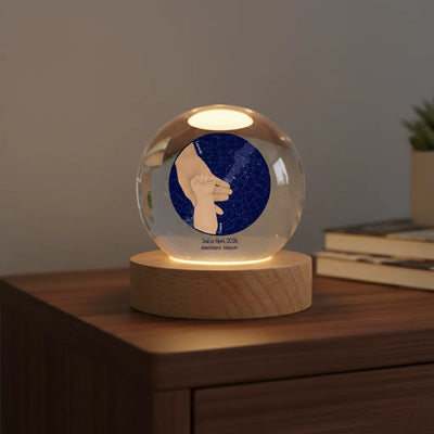Custom Star Map Crystal Globe Lamp | Shopify Product Personalizer