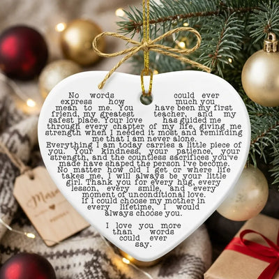 Custom Heart Ceramic Ornament Text To Shape | Shopify Product Personalizer