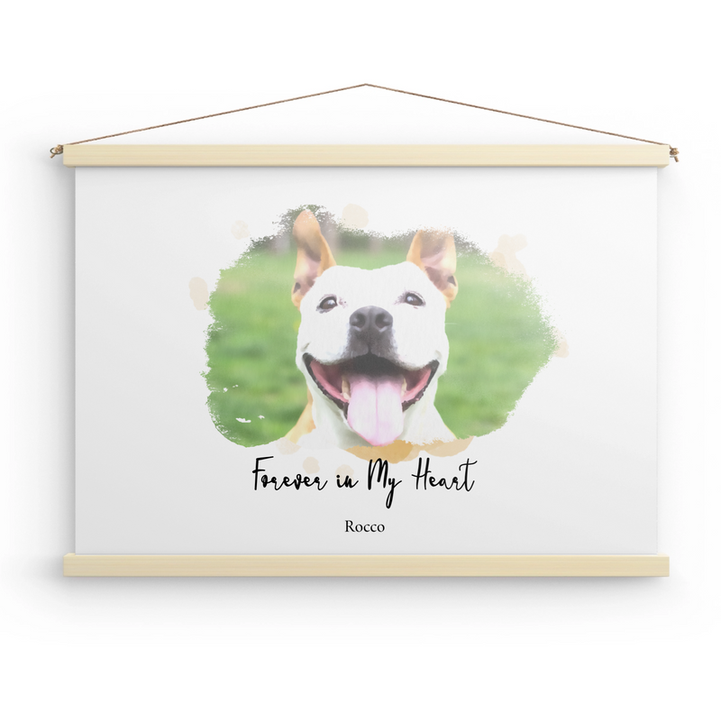 Custom Watercolor Canvas Wall Hang - Photo & Texts