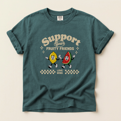 Custom Support Your Fruity Friends T-Shirt | Shopify Product Personalizer