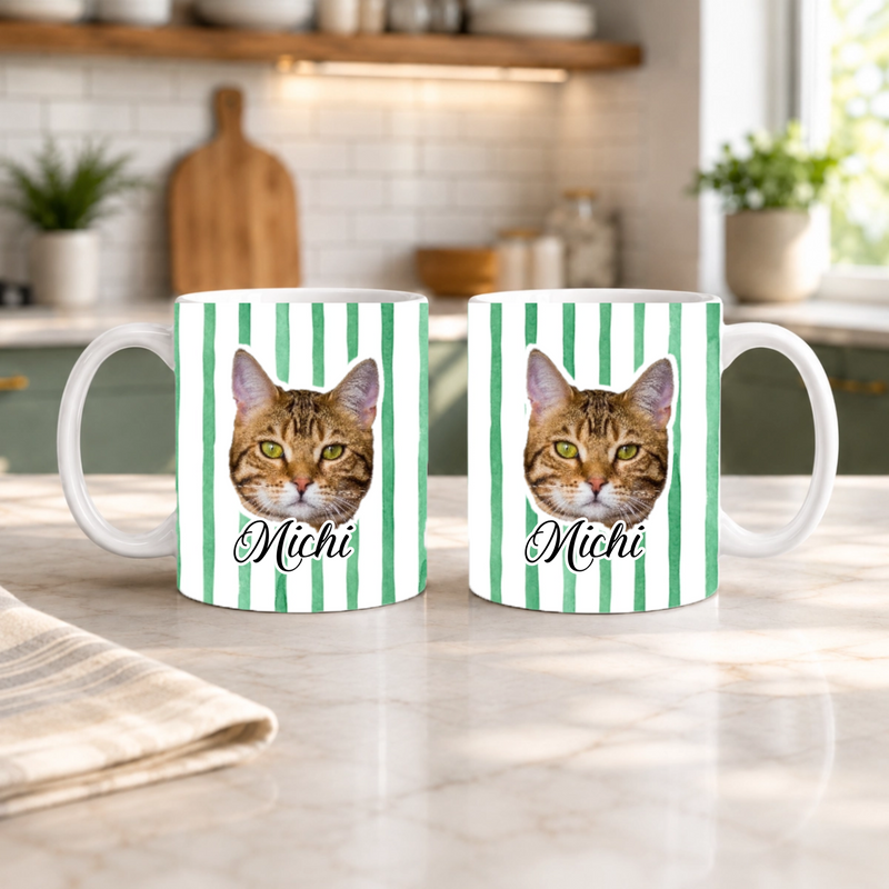 Custom Pet Face Cut 11 Oz Mug | Shopify Product Personalizer