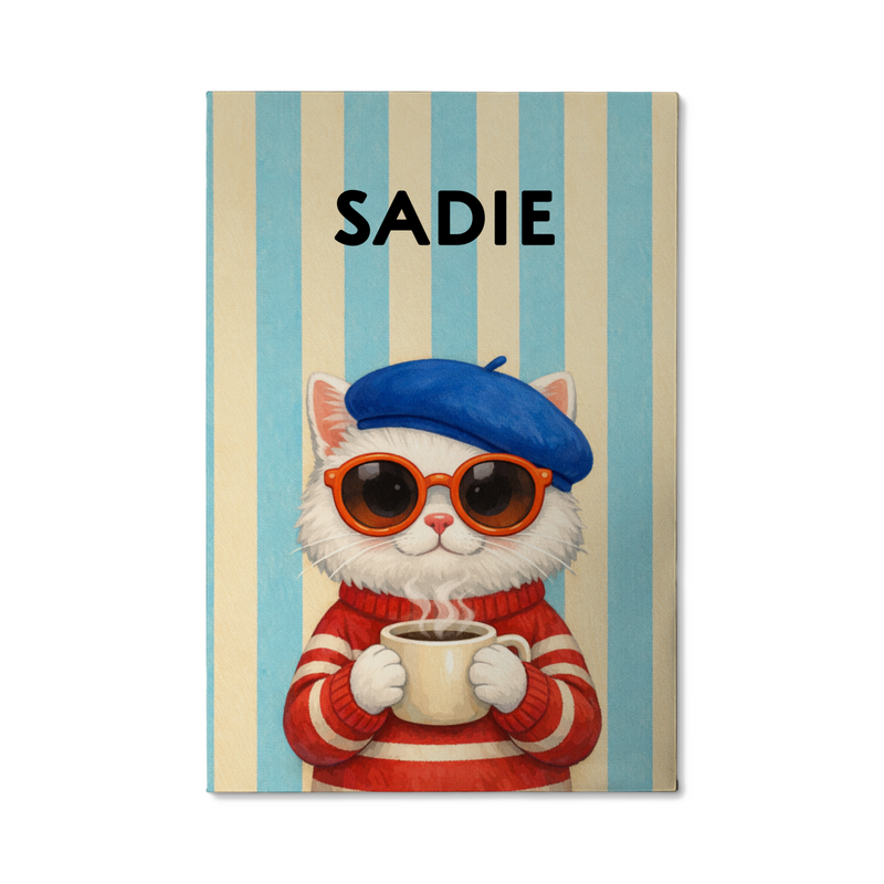 Custom French Pet Portrait Wrapped Canvas | Shopify Product Personalizer