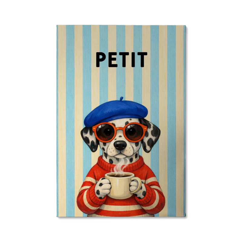 Custom French Pet Portrait Wrapped Canvas | Shopify Product Personalizer