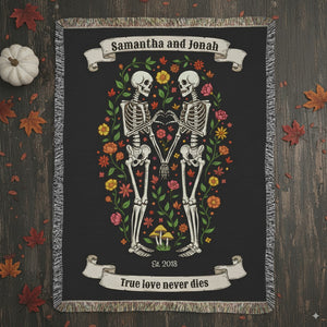 Custom Halloween Blanket - True Love Never Dies | Shopify Product Personalizer