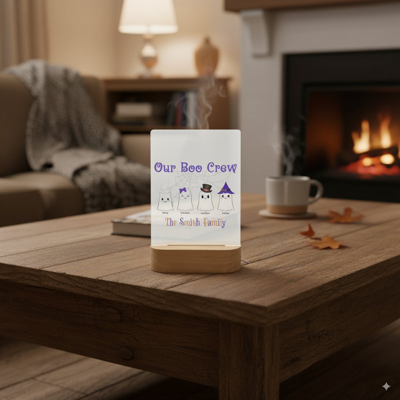 Custom Acrylic Nightlight Boo Crew | Shopify Product Personalizer
