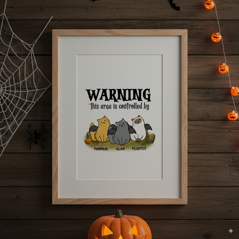 Custom Halloween Cat Frame